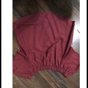 H&M off the shoulder ruby top